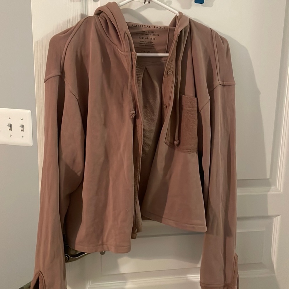 AE hooded button up